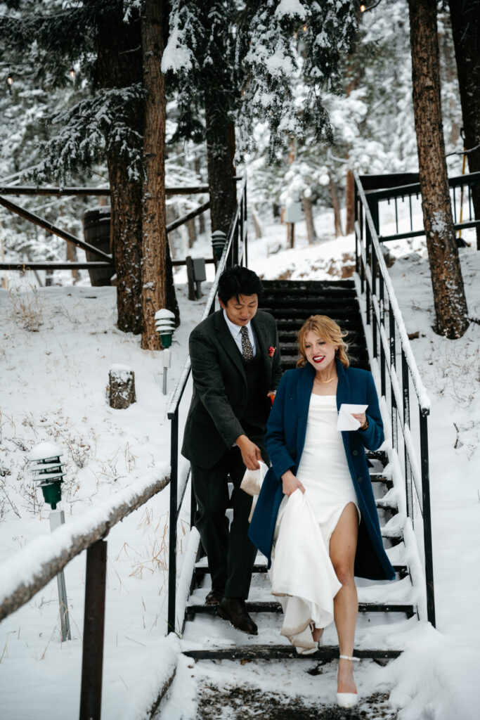 evergreen wedding photographer, deer creek mountain camp colorado, winter wedding