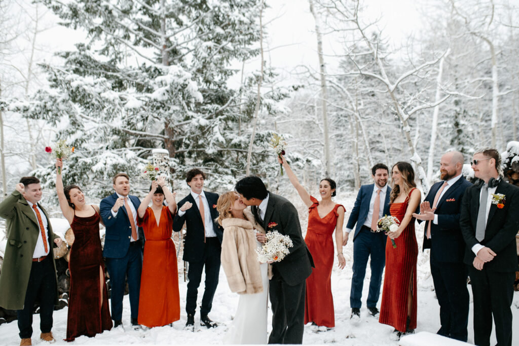 evergreen wedding photographer, deer creek mountain camp colorado, winter wedding